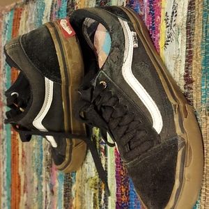 Pre-shredded Vans Size 6.5 Black Old Skool Pro